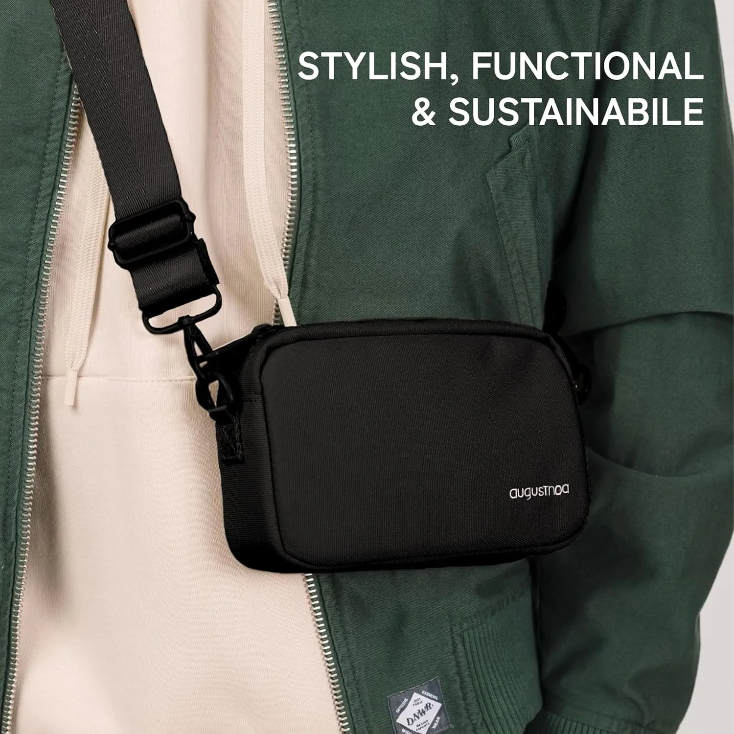 Belt Bag for Women & Men | Stylish Crossbody Fanny Pack with Adjustable Strap | Eco-Friendly Recycled Material | Compact & Lightweight with Secure Pockets | Perfect for Travel & Everyday Use