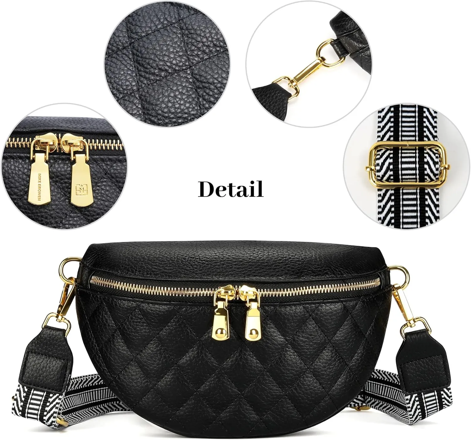 Belt Bag for Women,Fanny Packs for Women,Anti Theft Fanny Pack,quilted Belt Bag,and Removable Strap