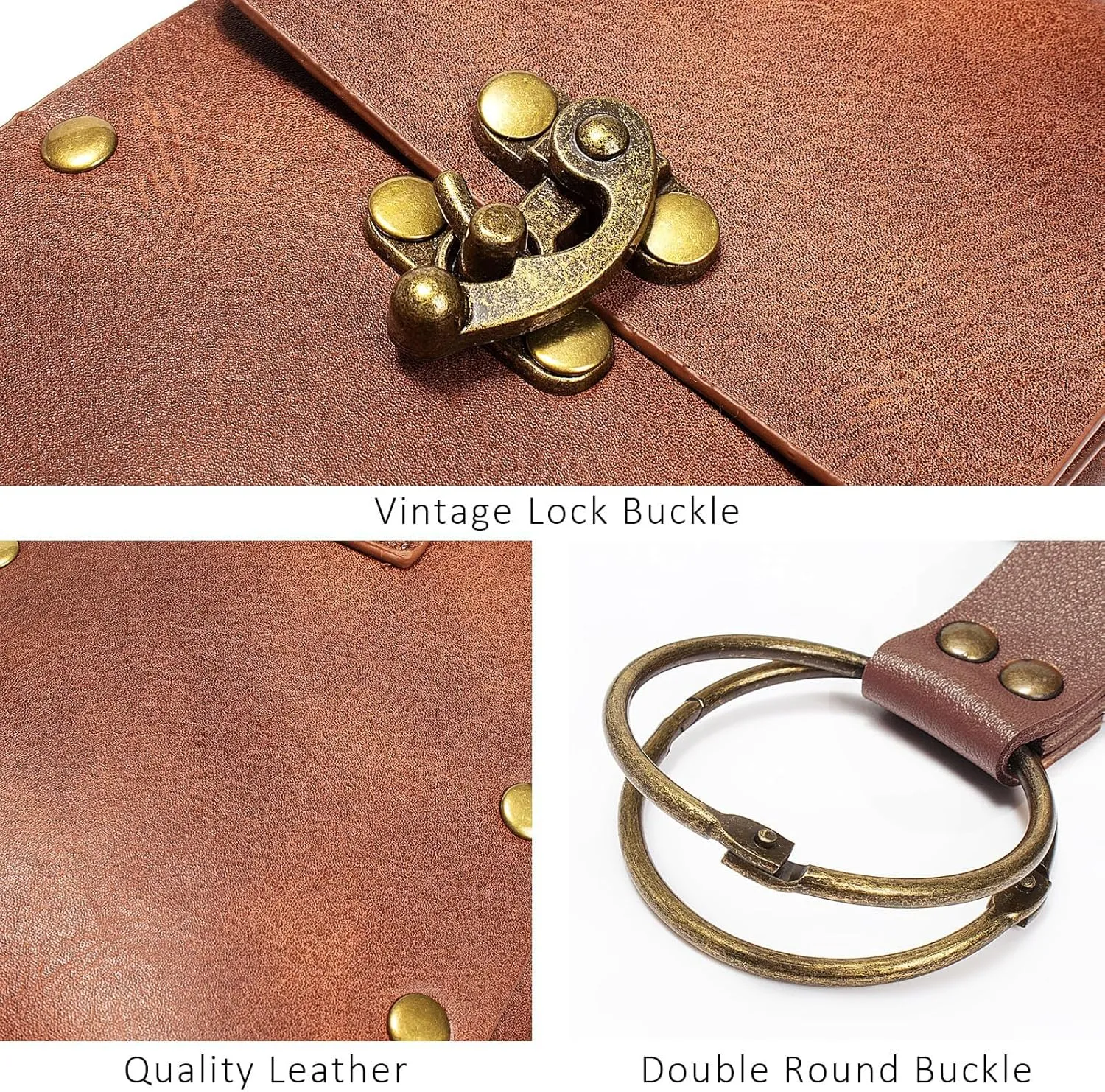 Belt Pouch Waist Bag Fanny Pack Steampunk Phone Holder Casual Medieval Renaissance Cosplay Costume Accessories (2Pouch-Brown)
