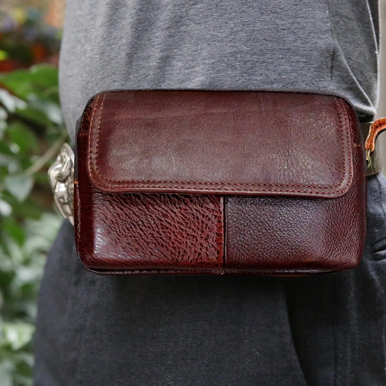 Belt Pouch Waist Bag Phone Belt Bag Wallet Purse Loop Holster Case Vintage Leather Casual Daypack Tool Pouch Waist Pack