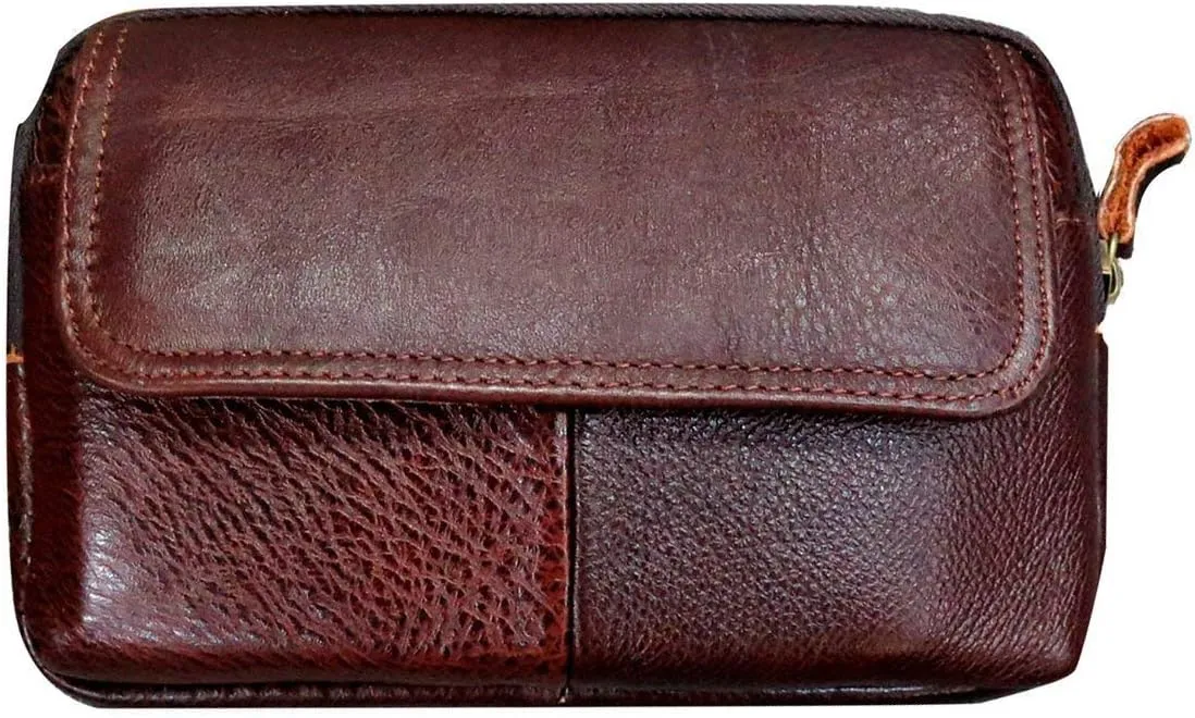Belt Pouch Waist Bag Phone Belt Bag Wallet Purse Loop Holster Case Vintage Leather Casual Daypack Tool Pouch Waist Pack