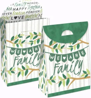 Big Dot of Happiness Family Tree Reunion - Family Gathering Gift Favor Bags - Party Goodie Boxes - Set of 12