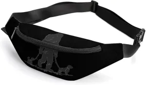Bigfoot Walking Dog Crossbody Fanny Pack Waist Packs Adjustable Shoulder Bags Sling Bag for Hiking Running Cycling
