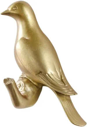 Bird Coat Hooks,Animal Wall Hook,Exquisite Decorative Wall Hooks for Hanging Hats Jacket Bags Closets Towels Keys Scarf Home Kitchen Wall Hangers Easy Installation Versatile (Golden, M)