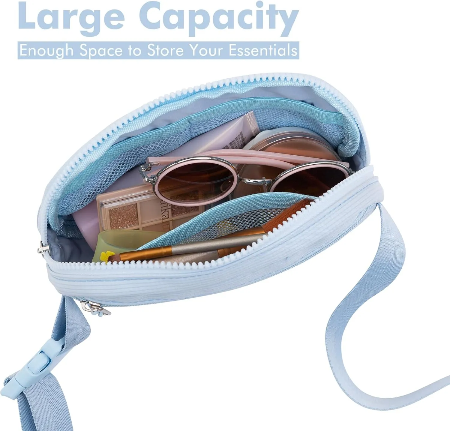 Birthday Gifts for 4 5 6 7 8 9 10 11 12 13 Year Old Girls,Easter Gifts for Teens Kids Daughter Sister Her,Letter Patch Fanny Pack Crossbody Bag Belt Bag Cute Trendy Stuff (Blue)