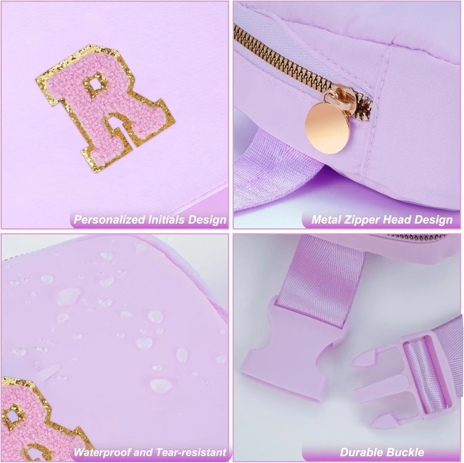 Birthday Gifts for 6 7 8 9 10 11 12 13 Year Old Girls,Fanny Pack Belt Bag Crossbody Bags for Women Girls Kids,Fashion Waist Packs Cute Teen Trendy Stuff Travel Essentials | Lavender,R