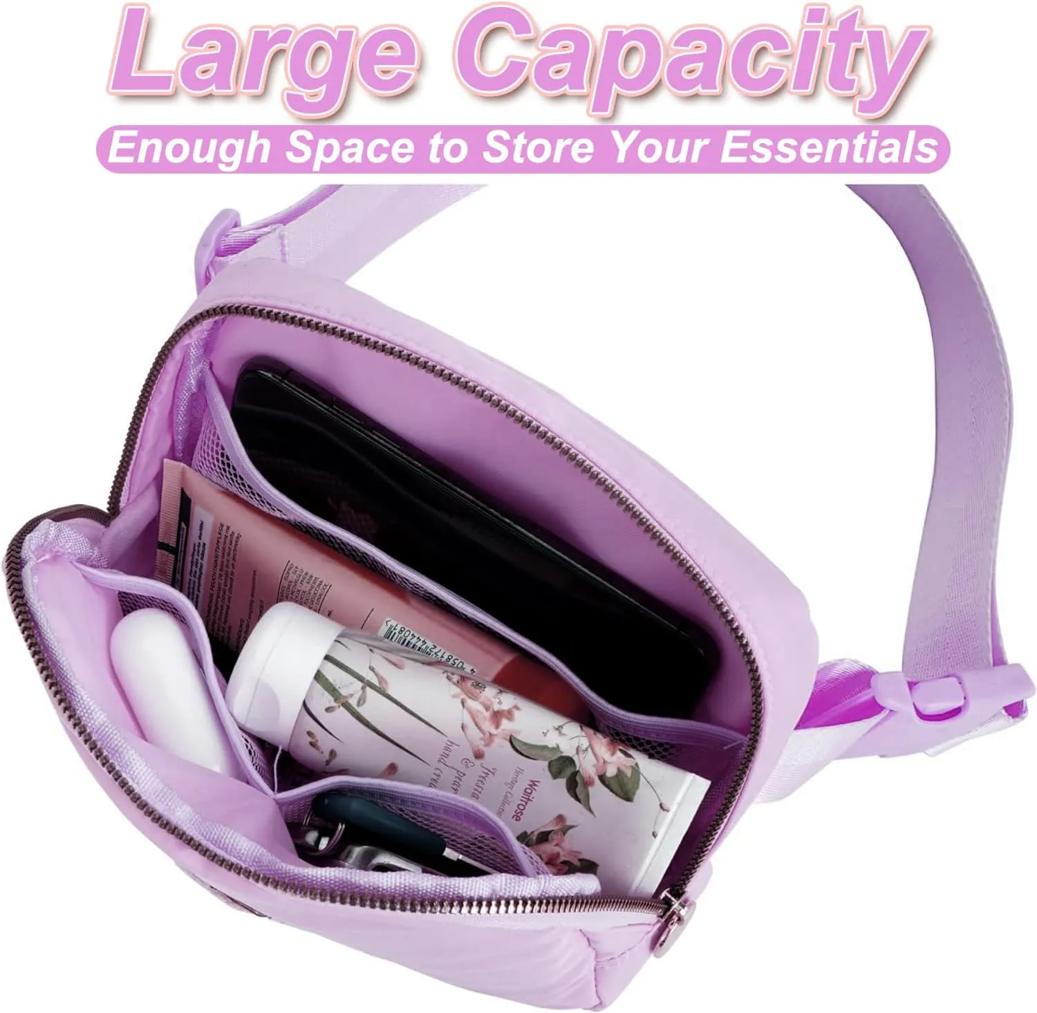 Birthday Gifts for 6 7 8 9 10 11 12 13 Year Old Girls,Fanny Pack Belt Bag Crossbody Bags for Women Girls Kids,Fashion Waist Packs Cute Teen Trendy Stuff Travel Essentials | Lavender,R