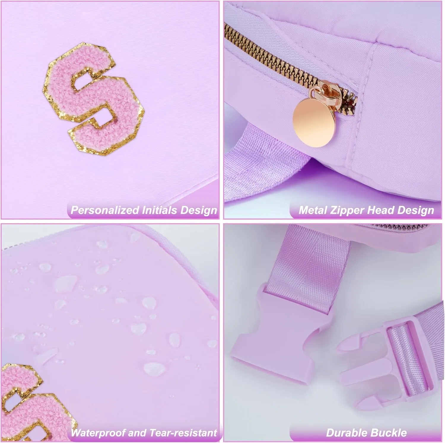 Birthday Gifts for 6 7 8 9 10 11 12 13 Year Old Girls,Fanny Pack Belt Bag Crossbody Bags for Women Girls Kids,Fashion Waist Packs Cute Teen Trendy Stuff Travel Essentials | Lavender,S