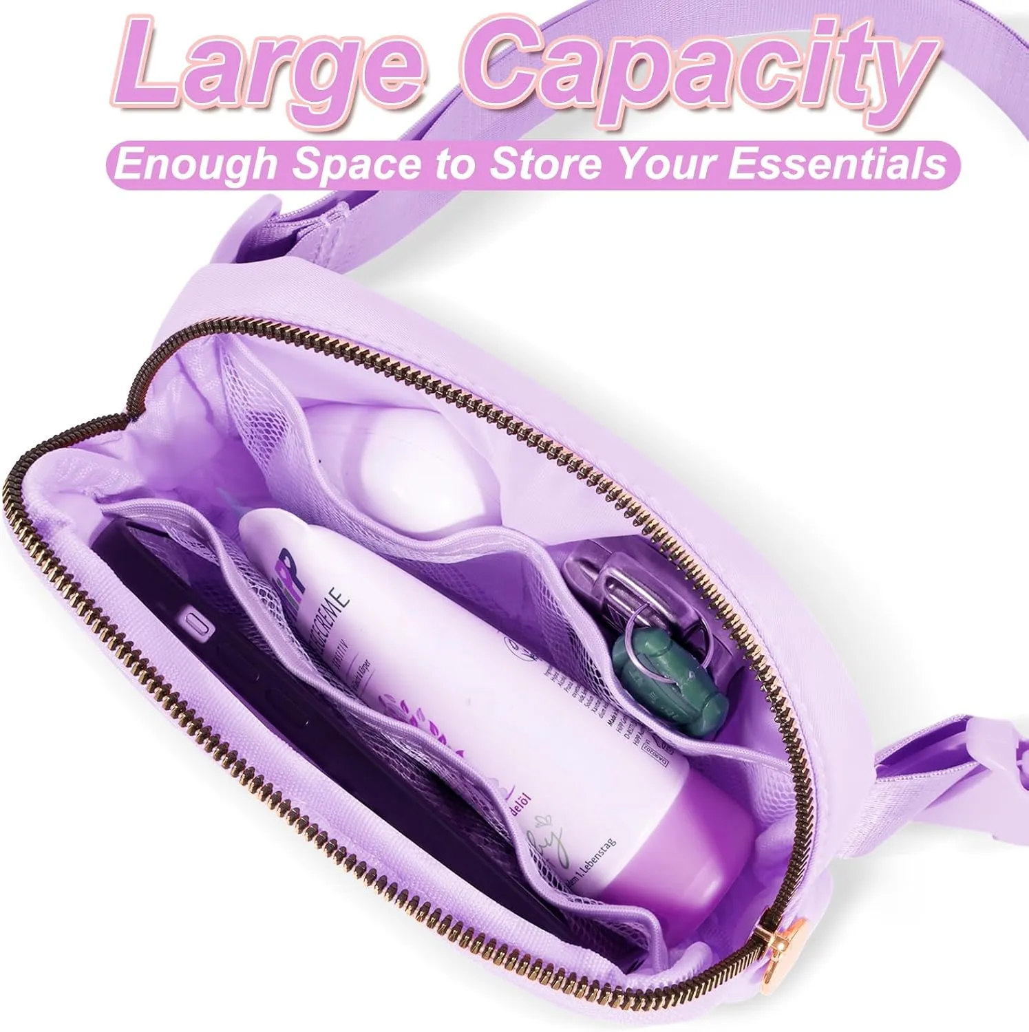 Birthday Gifts for 6 7 8 9 10 11 12 13 Year Old Girls,Fanny Pack Crossbody Bags for Women Girls Teens,Fashion Belt Bag Waist Packs Cute Trendy Stuff - Lavender Bag,Flower S
