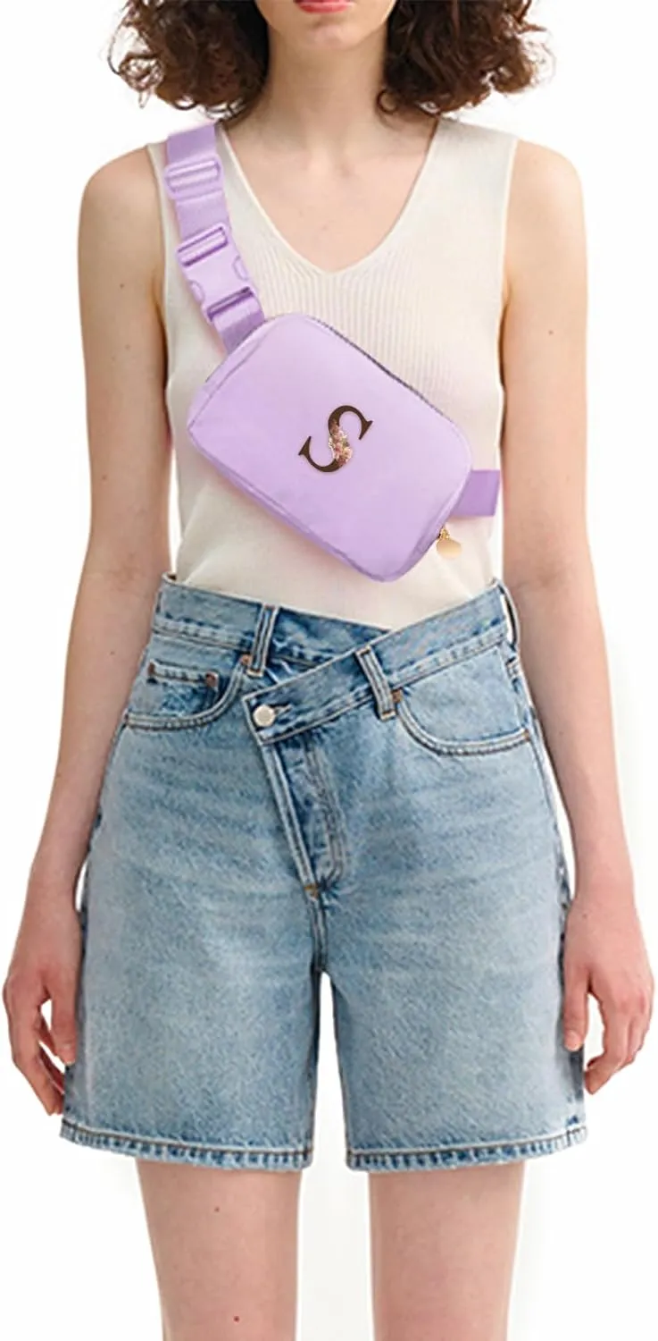 Birthday Gifts for 6 7 8 9 10 11 12 13 Year Old Girls,Fanny Pack Crossbody Bags for Women Girls Teens,Fashion Belt Bag Waist Packs Cute Trendy Stuff - Lavender Bag,Flower S