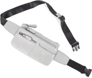 BISON DENIM Leather Waist Pack Fanny Pack Hip Purse Travel Hiking Bum Bag Belt Bag for Men Women