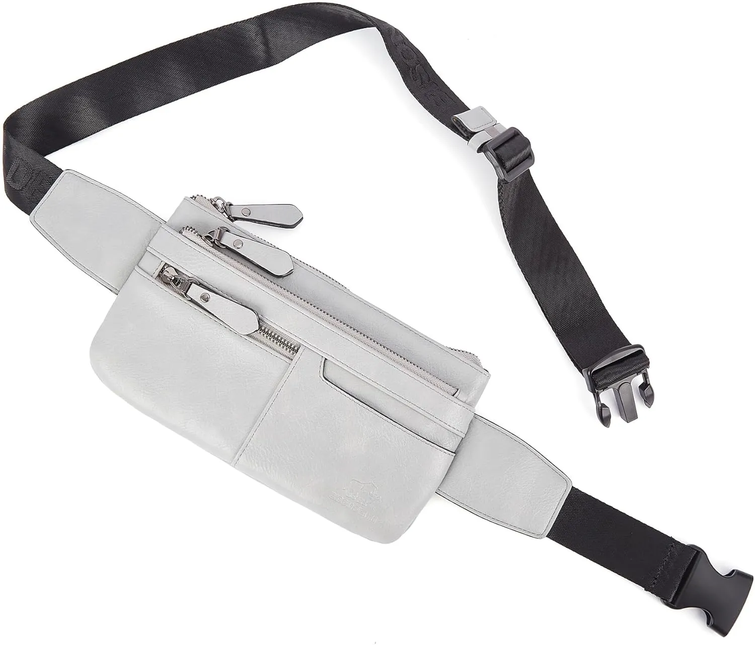 BISON DENIM Leather Waist Pack Fanny Pack Hip Purse Travel Hiking Bum Bag Belt Bag for Men Women