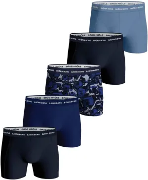 Bjorn Borg Men's Cotton Stretch Boxer Briefs - Blue/Navy/Multi - L