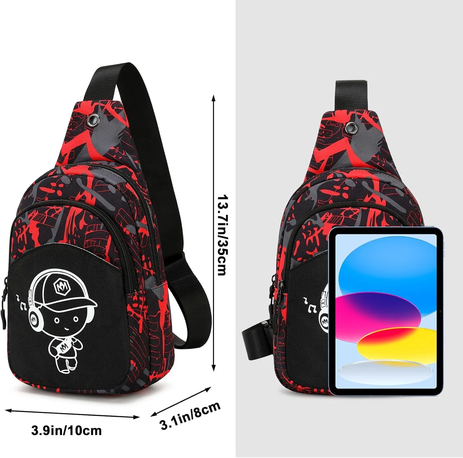 Bluboon Small Sling Bag Crossbody Bags Camouflage Fanny Packs Chest Bag Travel Chest Bag Gifts for Boys