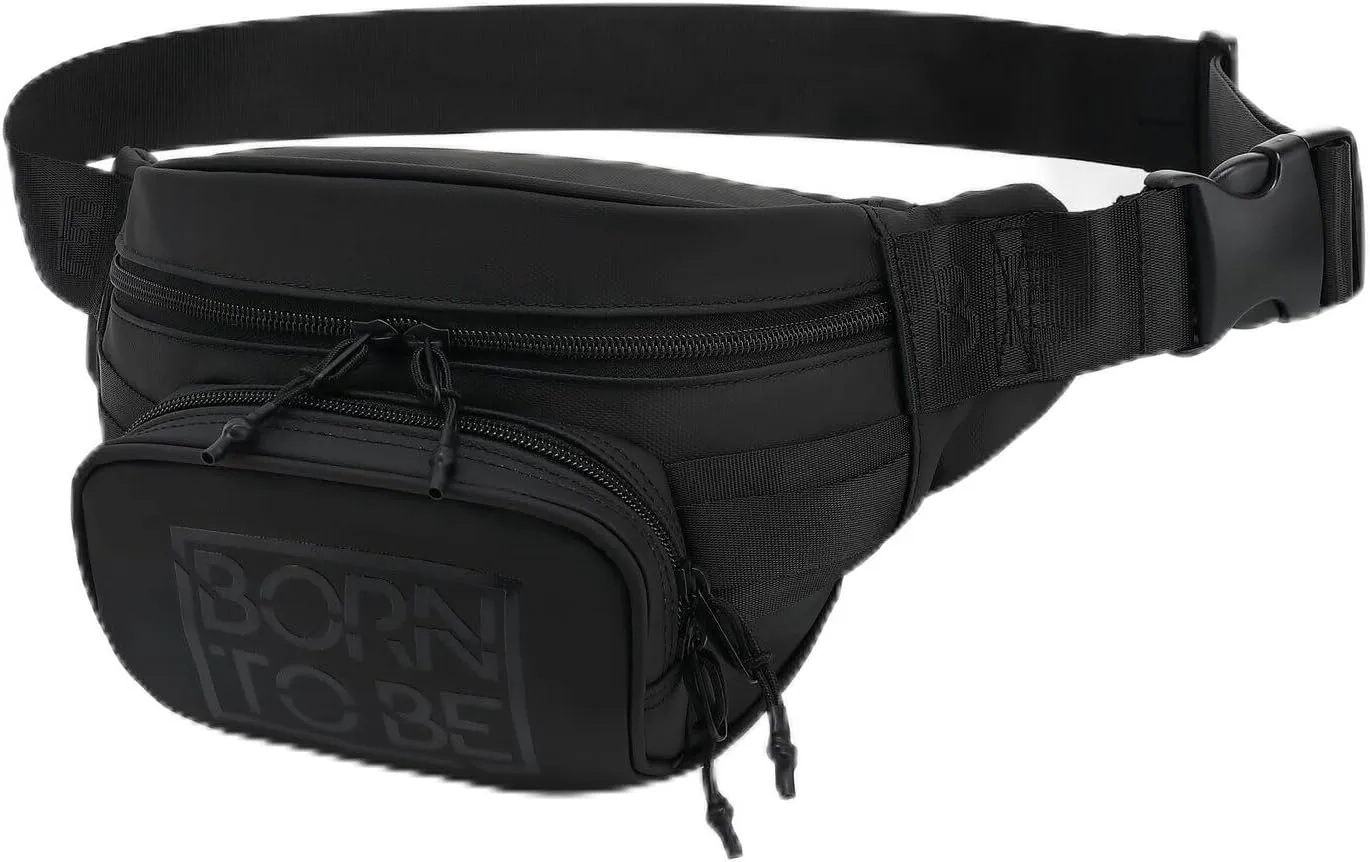 Born To Be Waist Pack Travel 3.2 (Black) for Women & Men - Travel Safe Belt Bag Pouch, Outdoor Gear, Adventure Accessory - Multi-Pockets Hiking Bag