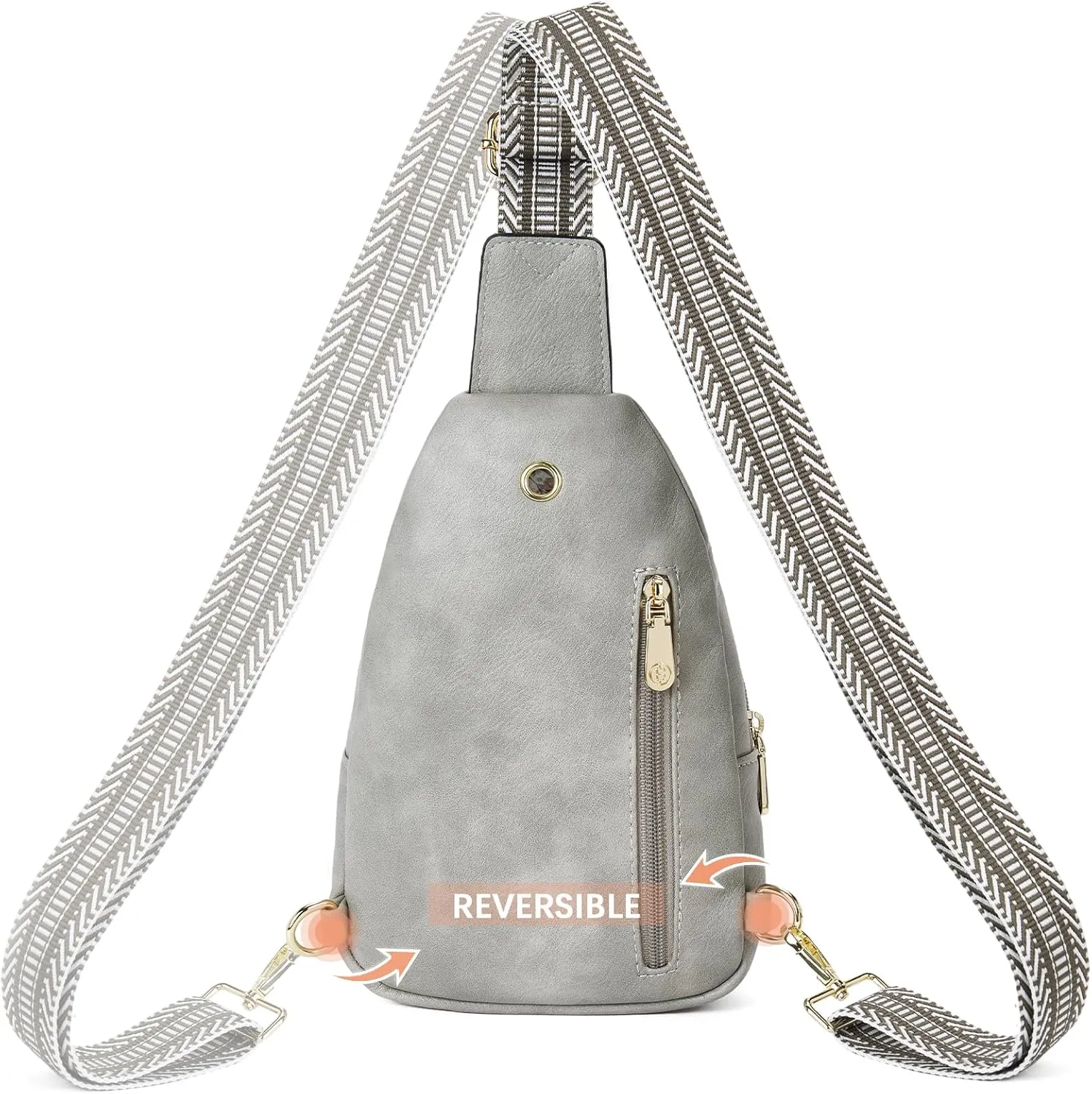 BOSTANTEN Small Sling Bag for Women Leather Crossbody Bags Fanny Pack Chest Bag for Travel