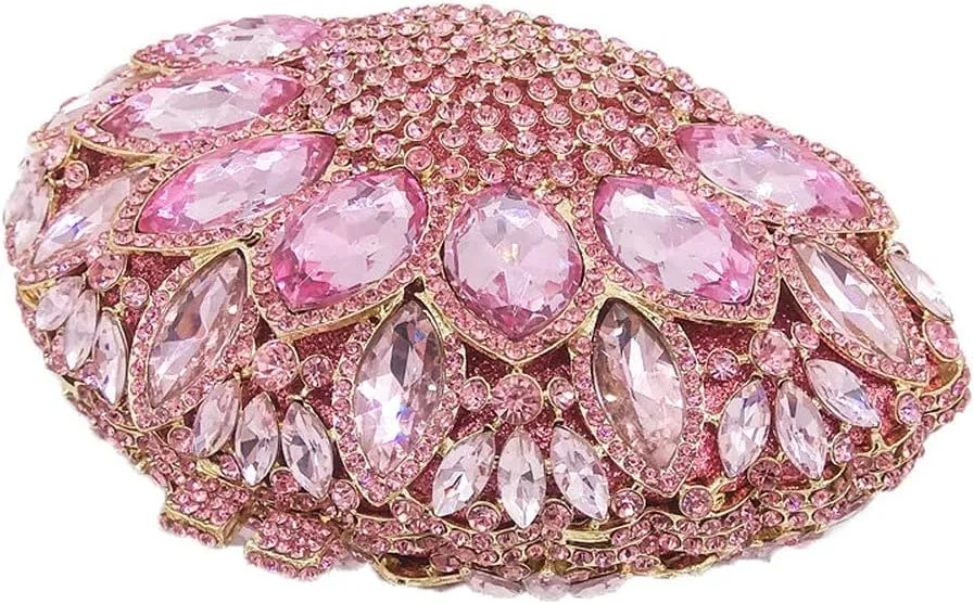 Boutique De FGG Women Peacock Clutch Crystal Evening Bags Bridal Wedding Rhinestone Handbags Cocktail Purse