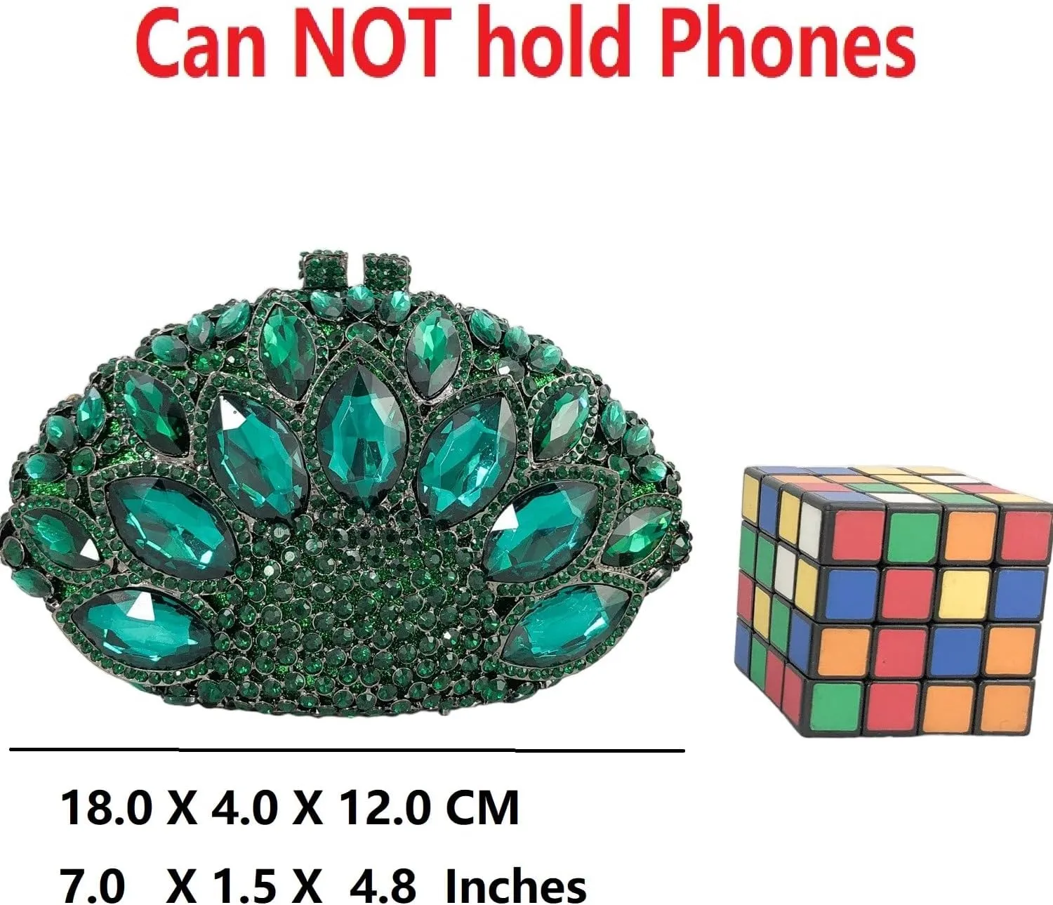 Boutique De FGG Women Peacock Clutch Crystal Evening Bags Bridal Wedding Rhinestone Handbags Cocktail Purse
