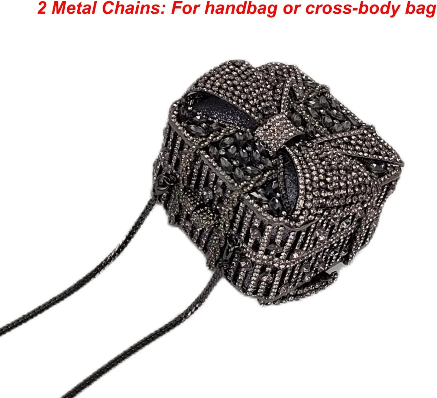 Bowknot Cute Crystal Box Clutch Glitter Evening Bag Women Rhinestone Handbags Purses Party Wedding