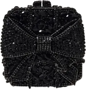 Bowknot Cute Crystal Box Clutch Glitter Evening Bag Women Rhinestone Handbags Purses Party Wedding