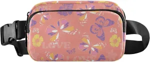 Bright Butterflies Fanny Pack Crossbody Bag for Men Women Belt Bag Bum Bag with Adjustable Strap, Fashion Waist Packs for Travel Running Workout