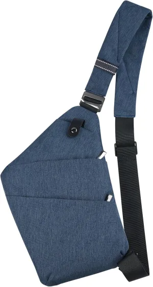 BROADREAM Anti Theft Crossbody Bag for Men Women - Slim Sling Bag Crossbody Shoulder Bag for Travel Hiking Sport Casual
