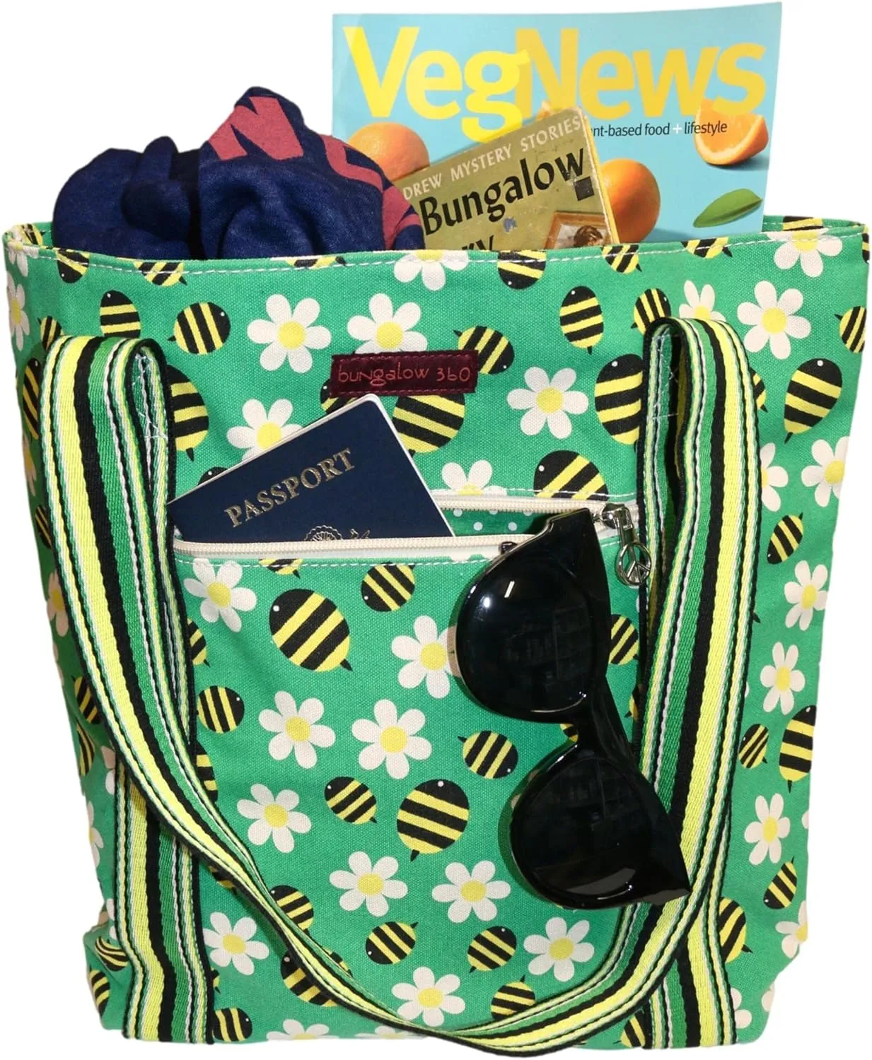 bungalow 360 Vegan Striped Tote Bag