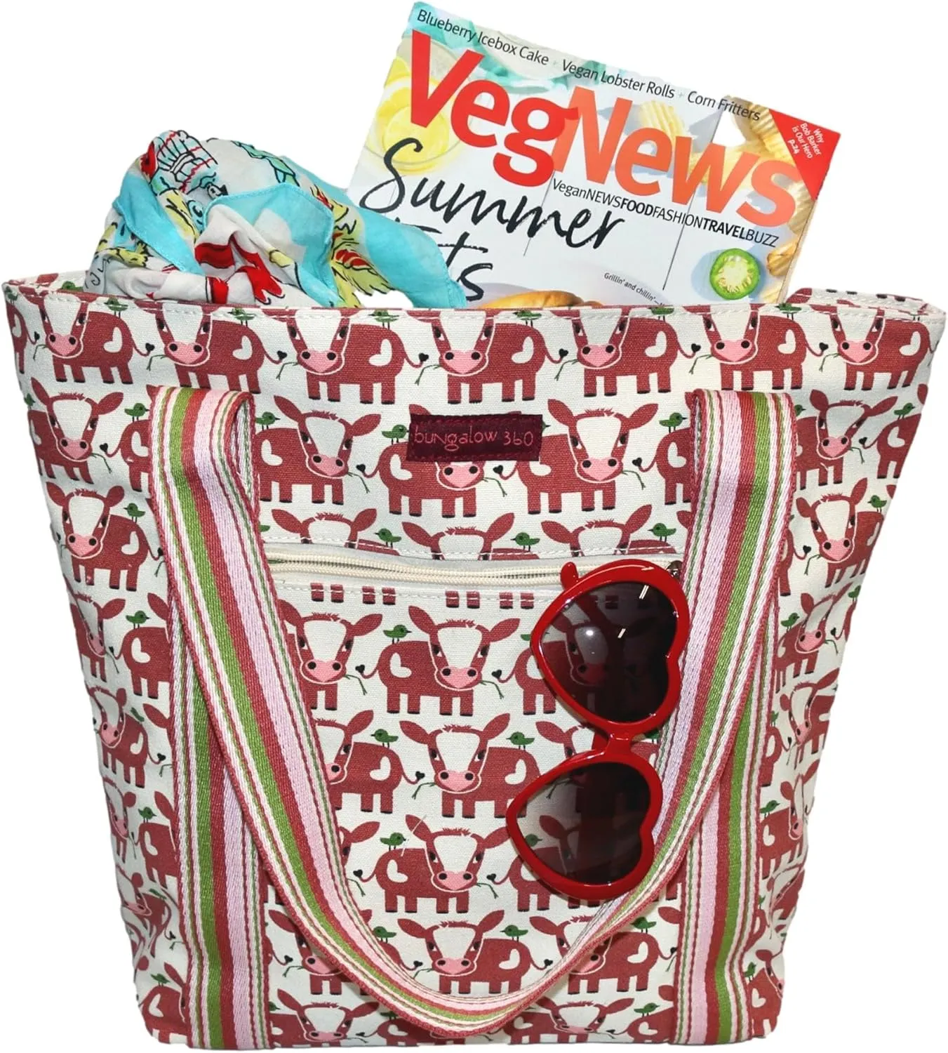 bungalow 360 Vegan Striped Tote Bag