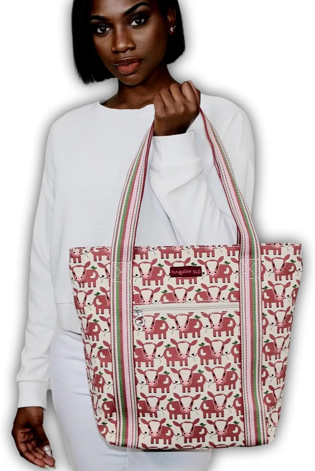 bungalow 360 Vegan Striped Tote Bag