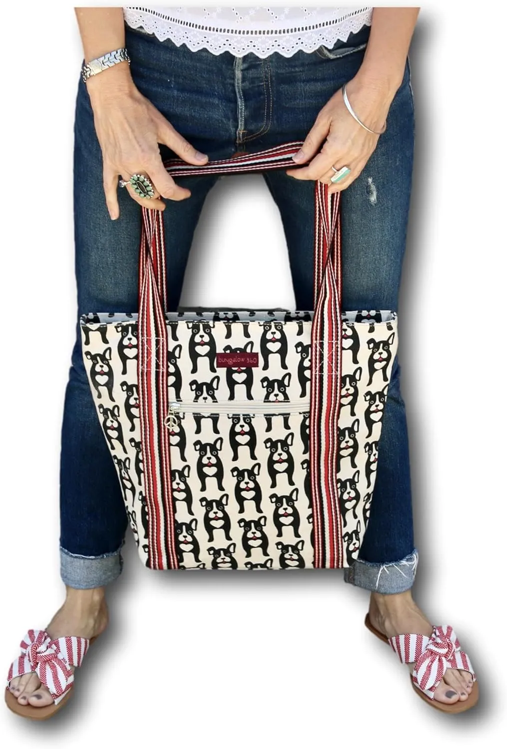 bungalow 360 Vegan Striped Tote Bag