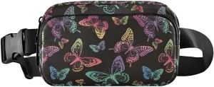 Butterfly Fanny Pack for Men Women Belt Bag Waterproof Waist Bags With Adjustable Straps Presents for Travel Sports Workout