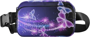 Butterfly Fanny Pack for Women Belt Bag Waterproof Adjustable Strap Waist Pouch Presents Casual Cycling Running