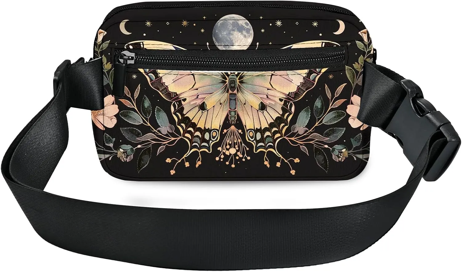 Butterfly Fanny Pack for Women Men Belt Bag Waterproof Waist Bags With Adjustable Straps Phone Purse Wallet Presents for Travel Sports Workout