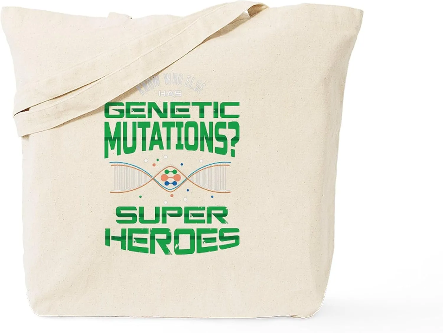 CafePress Genetic Mutation Geneticist Autism Aware Tote Bag Reusable Natural Beige Canvas Shopping Bag