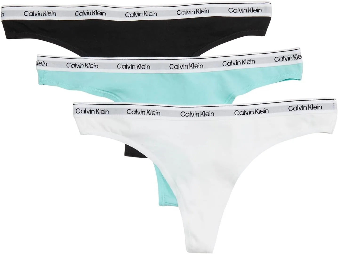 Calvin Klein Women's Modern Logo Thong 3-Pack