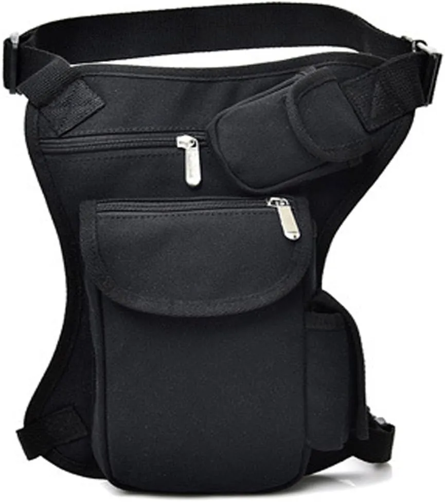 Canvas Hiking Waist Fanny Pack Tactical Drop Leg Bag Purse Running Waist Belt Hip Bag Outdoors Motorcycle Bike Cycling Pouch Shoulder Bag