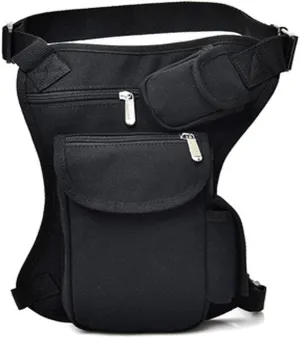 Canvas Hiking Waist Fanny Pack Tactical Drop Leg Bag Purse Running Waist Belt Hip Bag Outdoors Motorcycle Bike Cycling Pouch Shoulder Bag