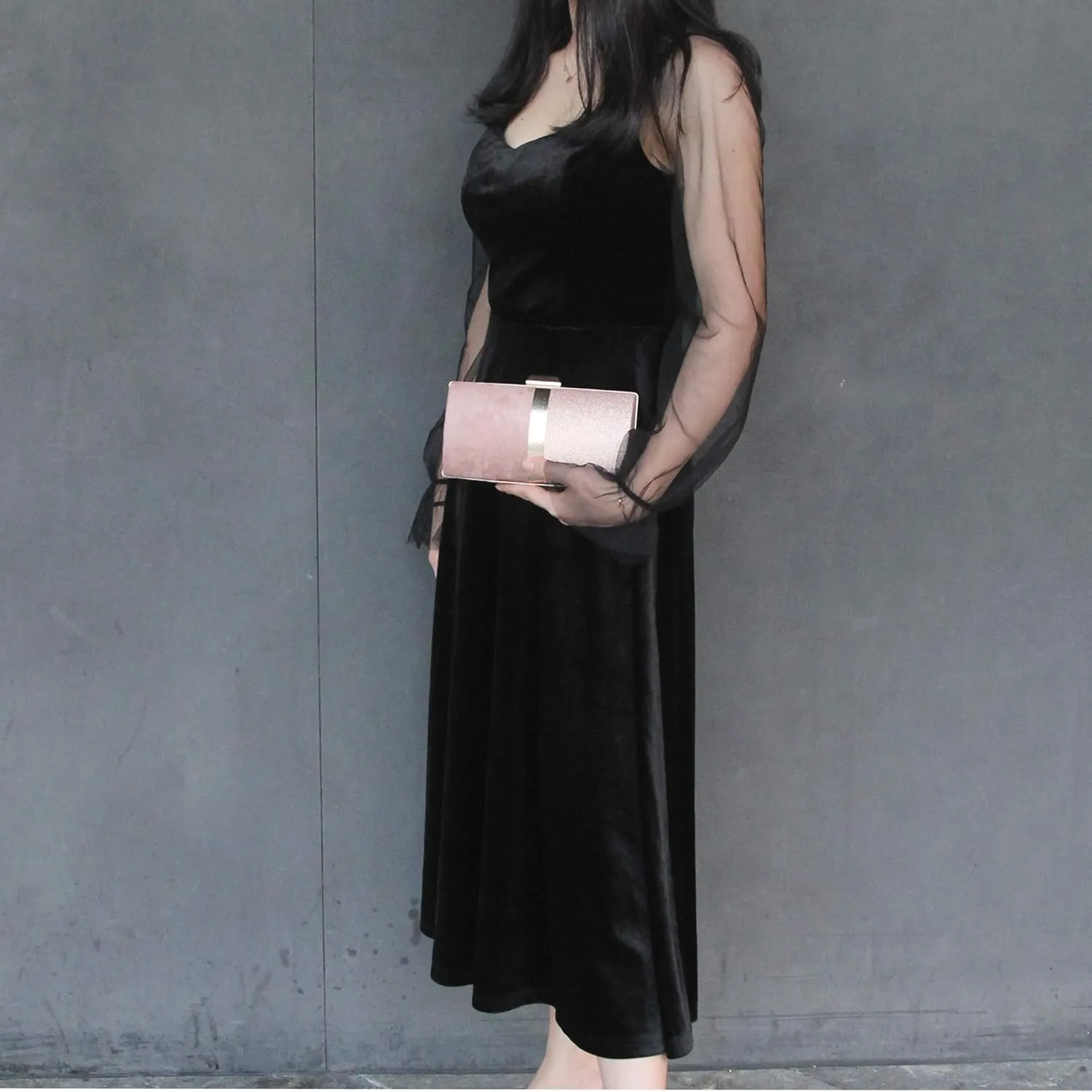 CARIEDO Evening Clutch for Women, Evening Bag Crossbody Bag Wedding Bridal Purse for Cocktail Party Prom