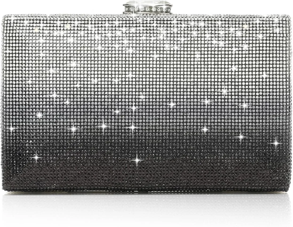 CARIEDO Women's Evening Bag Elegant Clutch Sophisticated Diamond Handbag Prom Wedding Party