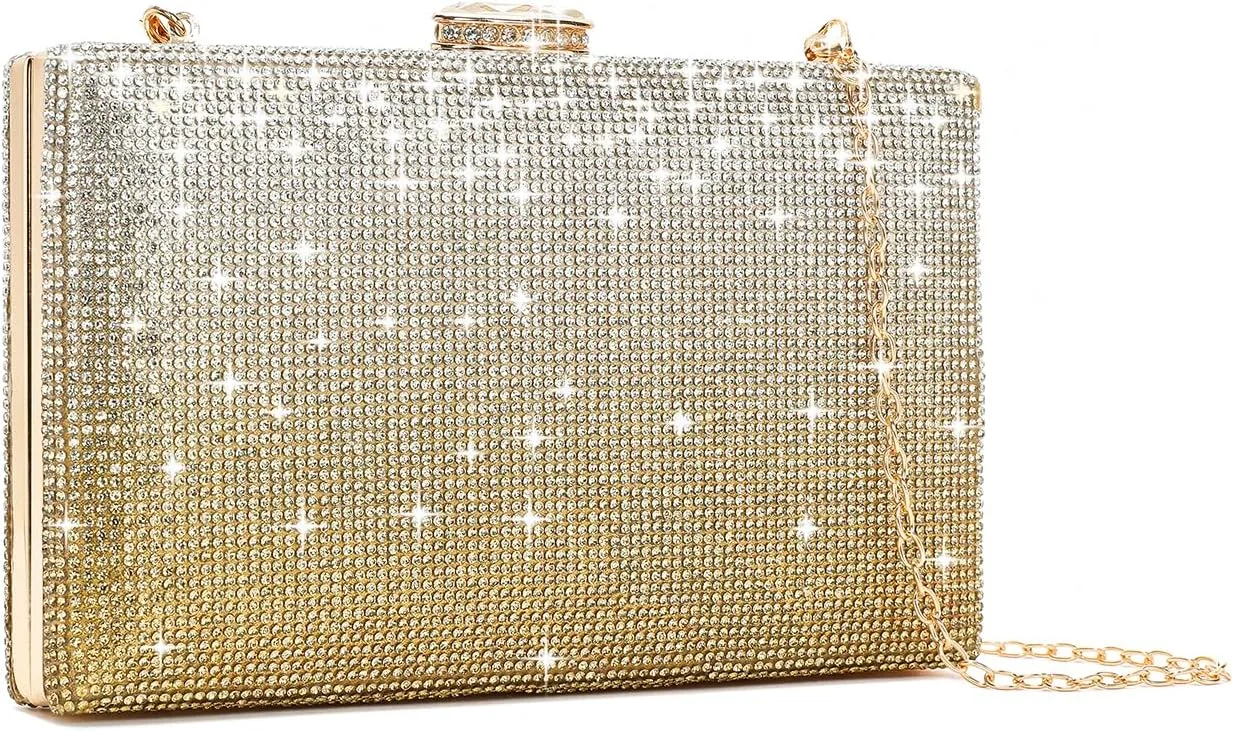 CARIEDO Women's Evening Bag Elegant Clutch Sophisticated Diamond Handbag Prom Wedding Party