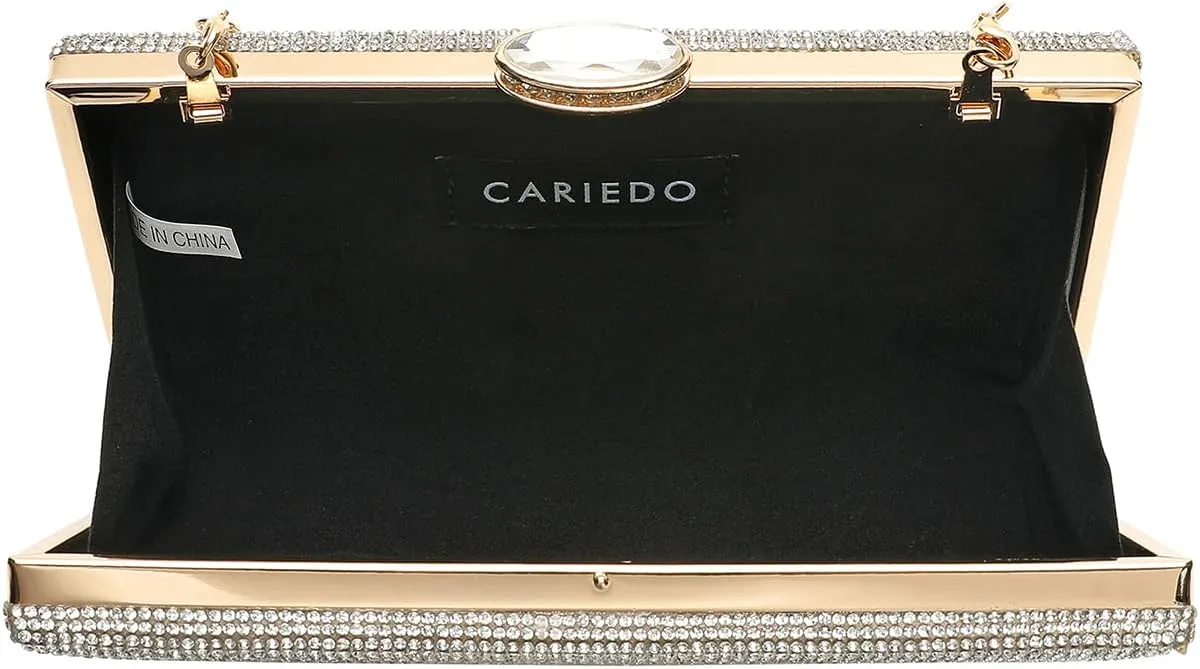 CARIEDO Women's Evening Bag Elegant Clutch Sophisticated Diamond Handbag Prom Wedding Party