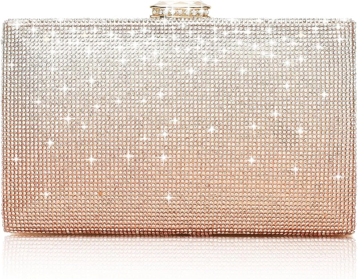 CARIEDO Women's Evening Bag Elegant Clutch Sophisticated Diamond Handbag Prom Wedding Party