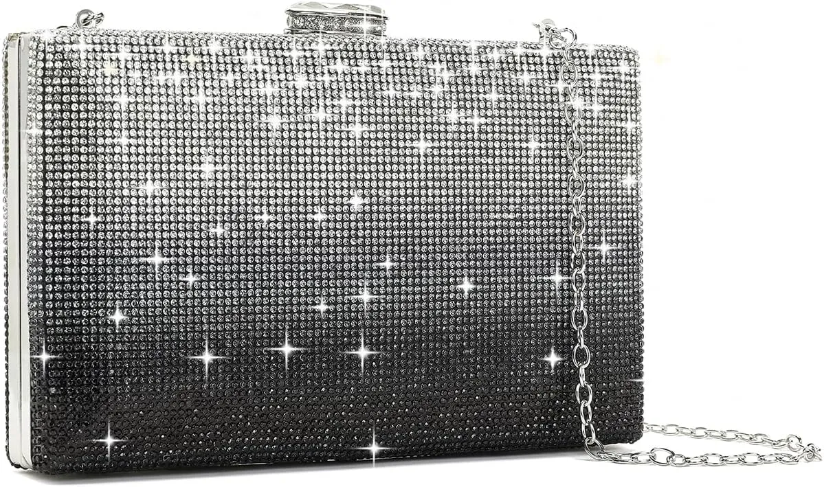 CARIEDO Women's Evening Bag Elegant Clutch Sophisticated Diamond Handbag Prom Wedding Party