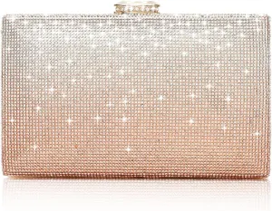CARIEDO Women's Evening Bag Elegant Clutch Sophisticated Diamond Handbag Prom Wedding Party