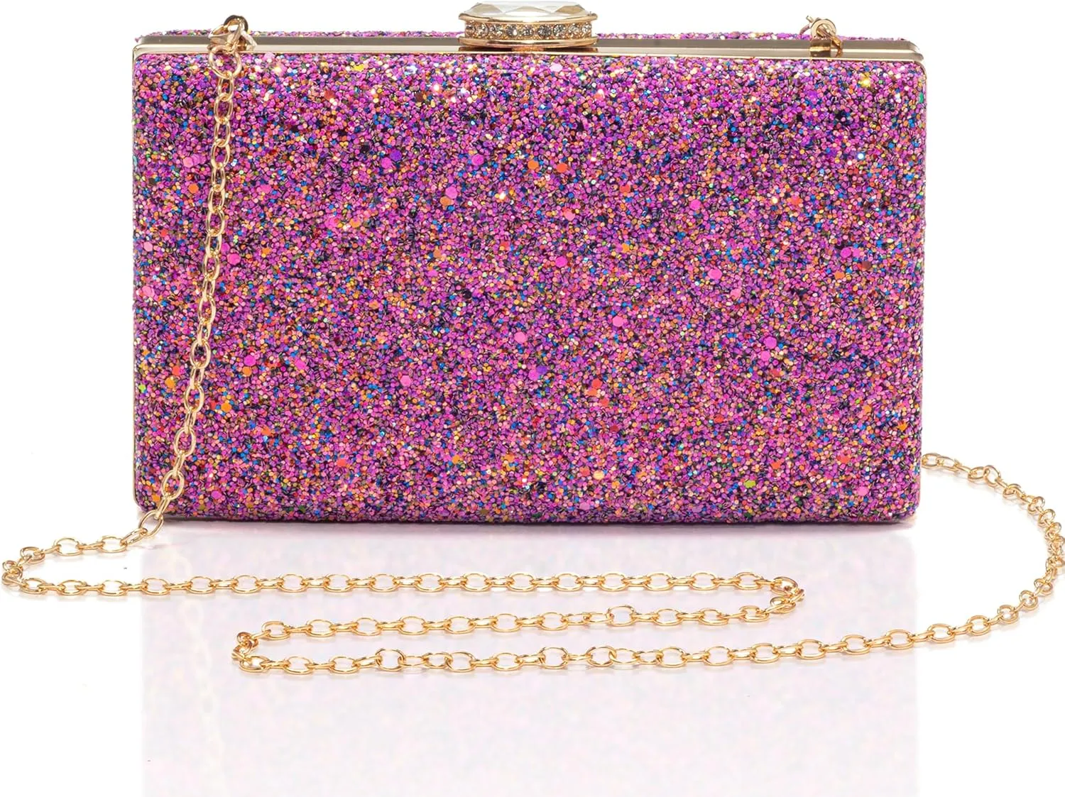 CARIEDO Women's Evening Bag Elegant Clutch Sophisticated Diamond Handbag Prom Wedding Party