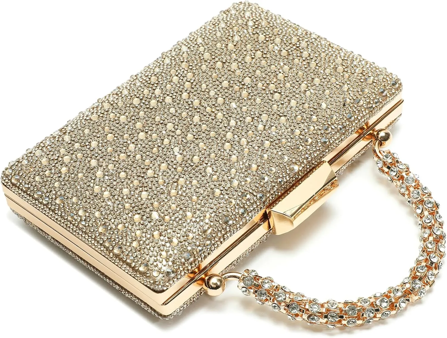 CARIEDO Women's Evening Bag Elegant Clutch Sophisticated Diamond Handbag Prom Wedding Party