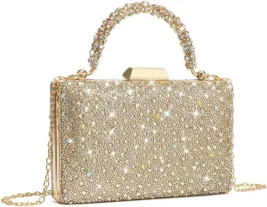 CARIEDO Women's Evening Bag Elegant Clutch Sophisticated Diamond Handbag Prom Wedding Party