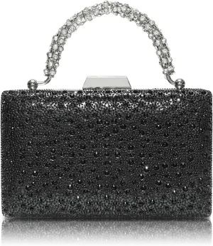 CARIEDO Women's Evening Bag Elegant Clutch Sophisticated Diamond Handbag Prom Wedding Party