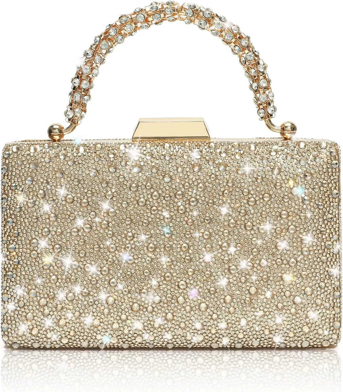 CARIEDO Women's Evening Bag Elegant Clutch Sophisticated Diamond Handbag Prom Wedding Party