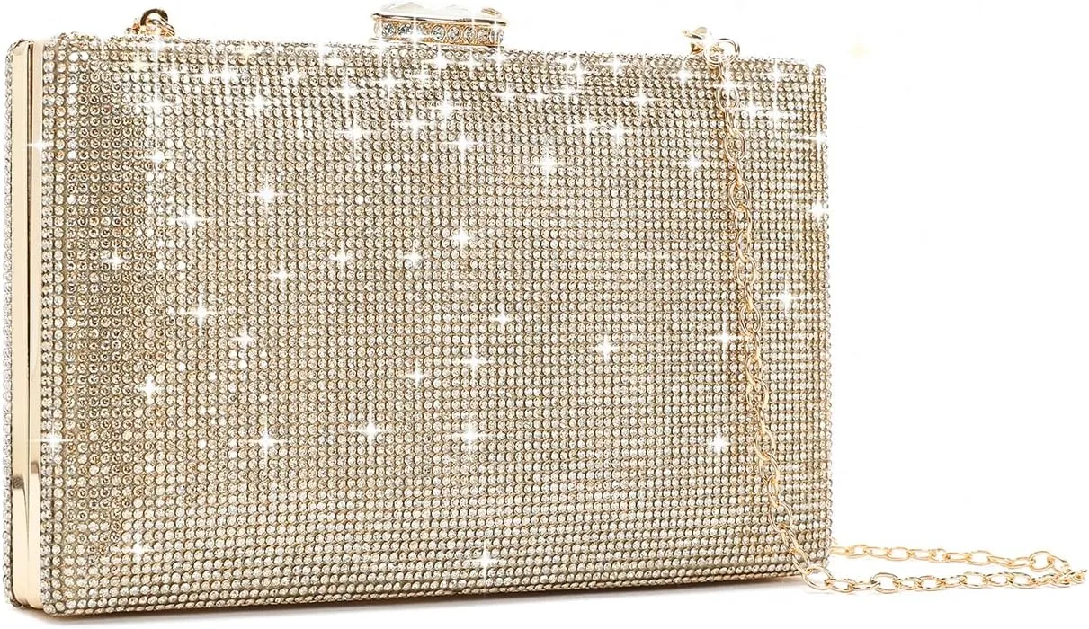 CARIEDO Women's Evening Bag Elegant Clutch Sophisticated Diamond Handbag Prom Wedding Party